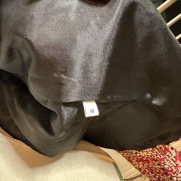 Y2K Austin Reed red black whites tweed wool jacketed blazer size 14 - Picture 5 of 8